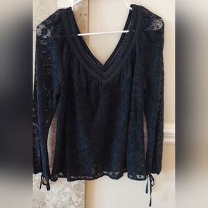 Hinge from Nordstrom black long sleeve blouse
